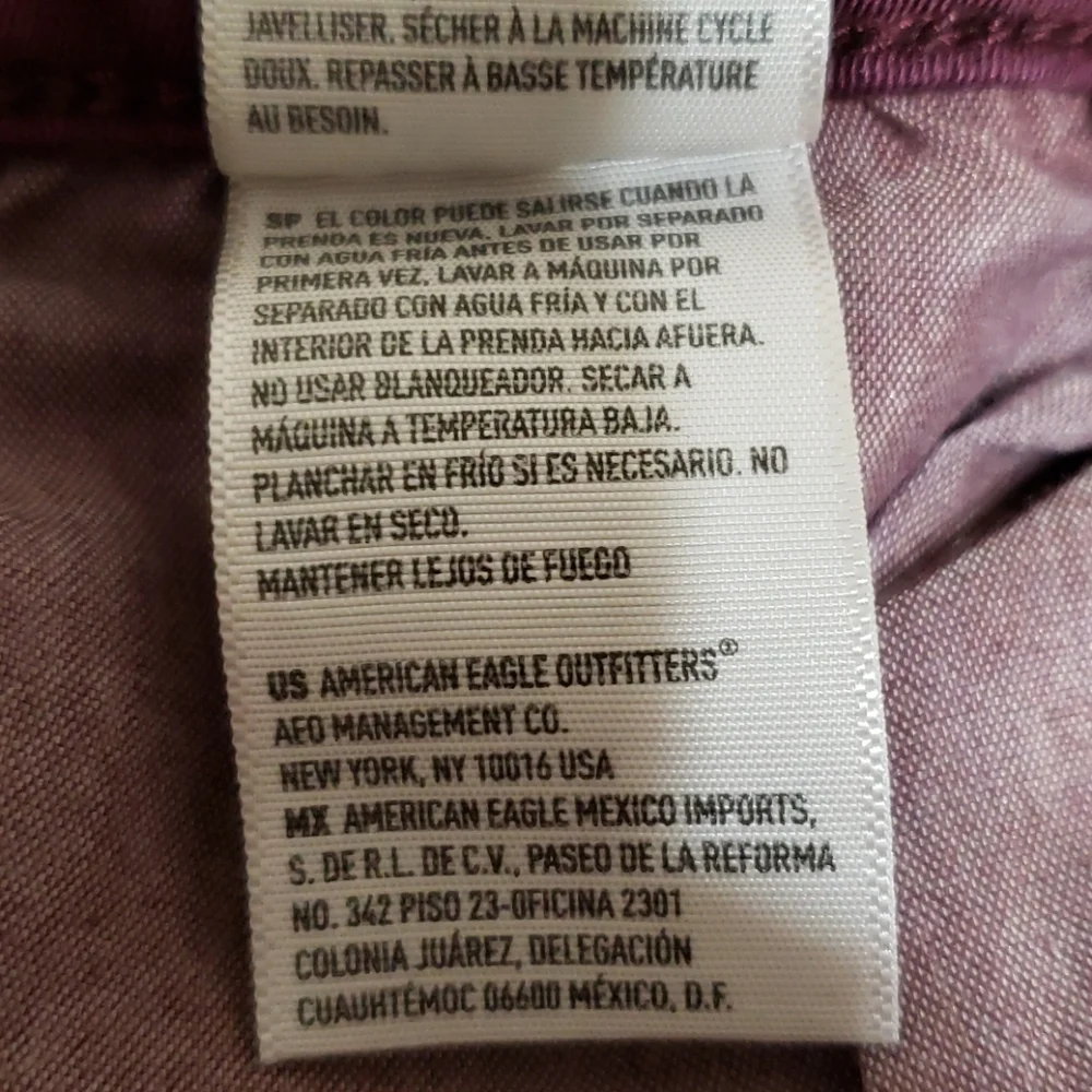 AEO Hi-Rise Shortie Super Stretch Shorts Size 4 Purple American Eagle Outfitters - Picture 8 of 8